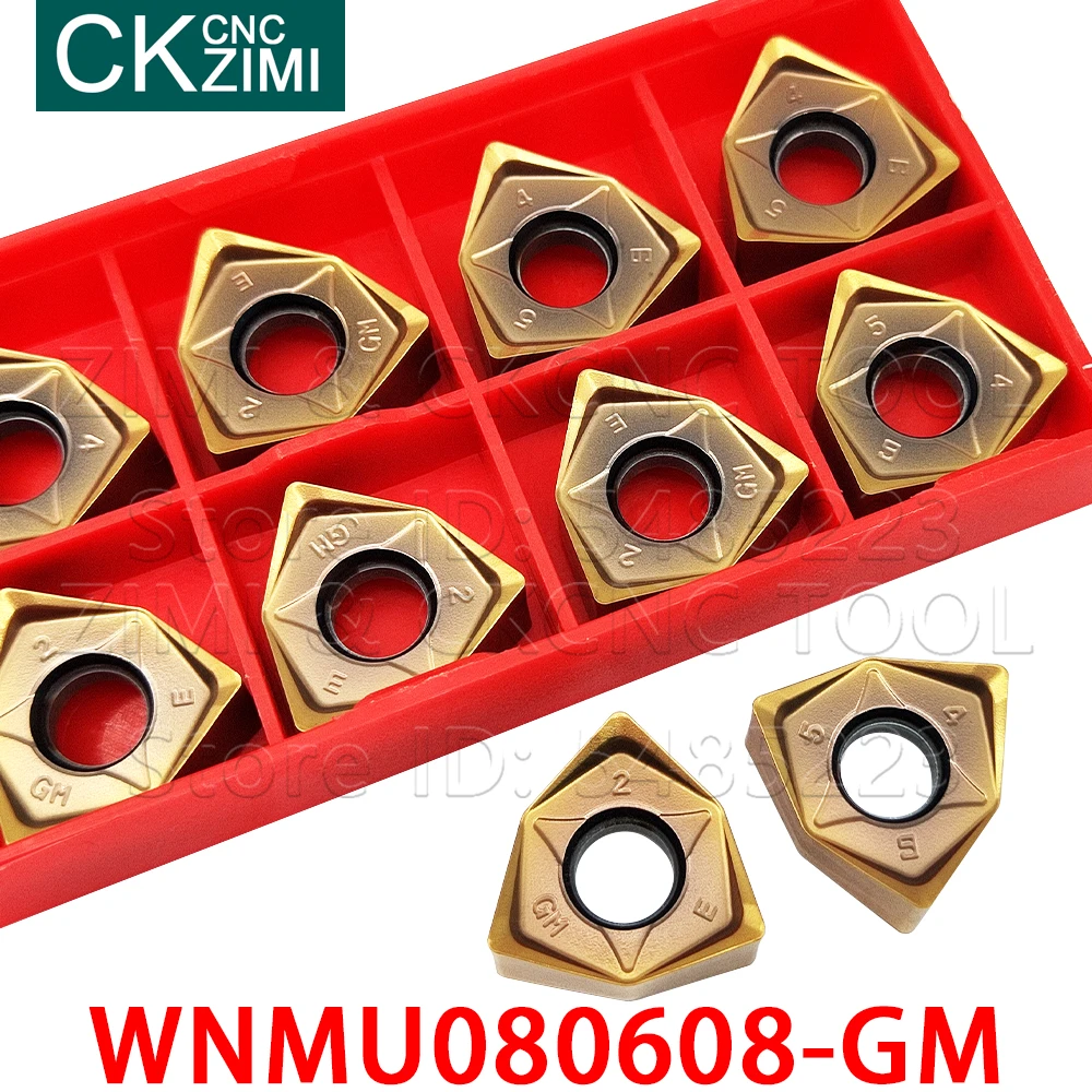 home depot vise WNMU080608-GM WNMU 080608 GM Carbide Inserts Fast feed milling cutter Tools lathe part CNC Metal lathe tools for heavy cutting drilling spindle