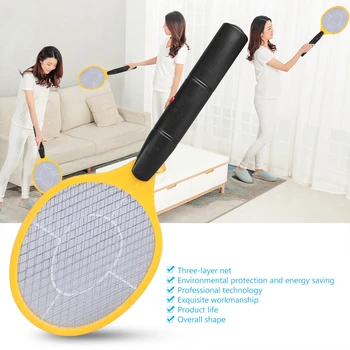 

Electric Fly Mosquito Swatter Mosquito Killer Bug Zapper Racket Insects Killer Cordless Battery Power Mosquito Trap Swatter