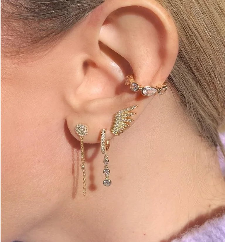 

Trendy elegant 925 sterling silver round cz long earrings zircon string statement dangle earrings women party exquisite jewelry