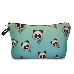 Panda Makeup Pouch Cartoon Print Purse Pencil Bags Art Print Panda Make Up Organizer Vintage Makeup Travel Bag Cute Bag