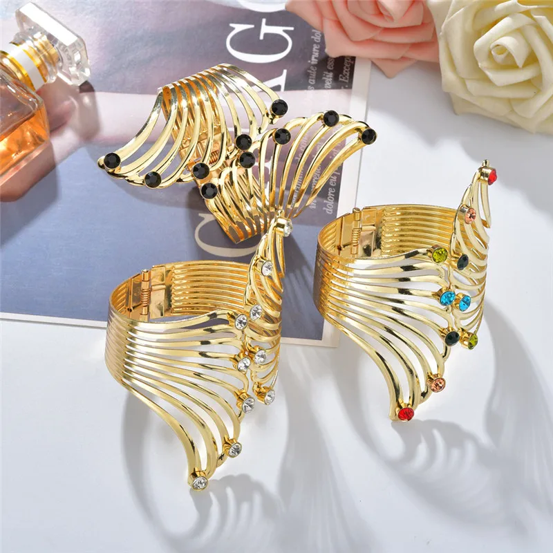Винтажные Бохо золотые полые индийские Дубай ювелирные изделия Модные классические бусы широкие браслеты для женщин вечерние браслеты на манжетах