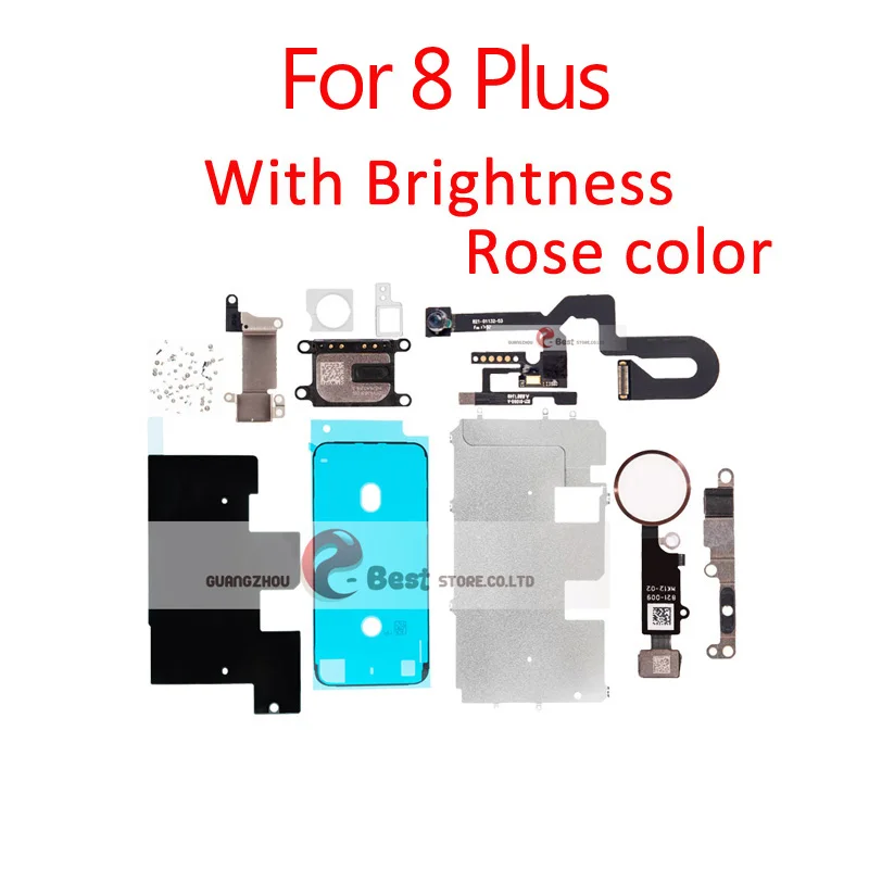 8plus Rose with brig ЖК-дисплей экран для iPhone 8G 8 PLUS металлические маленькие детали Защитная крышка ушной динамик фронтальная камера кнопка Home Flex - Цвет: 8plus Rose with brig