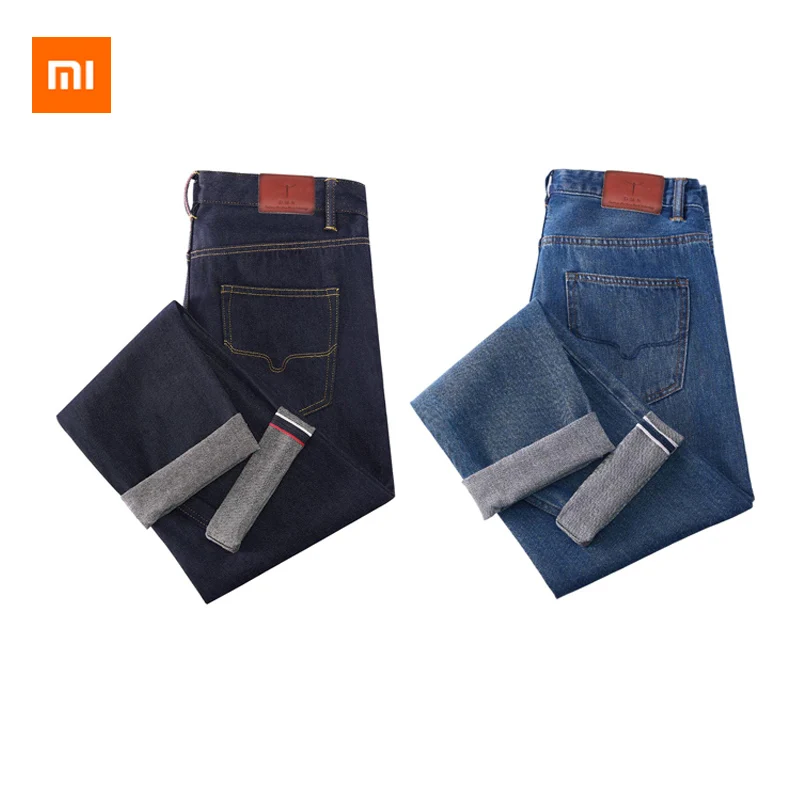 Xiaomi Youpin DMN классические джинсы с красными ушками эластичные удобные дышащие мужские деловые повседневные однотонные джинсы