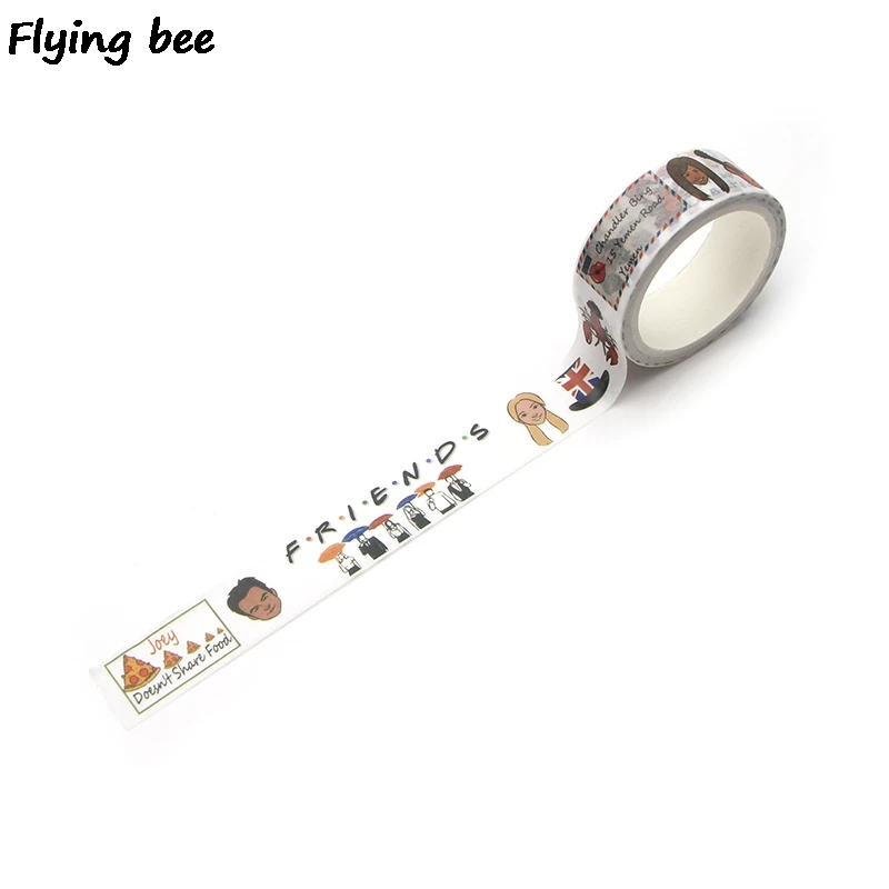 Бумажная Васи лента Flyingbee 15 мм x 5 м клейкая дружбы самодельная наклейка для