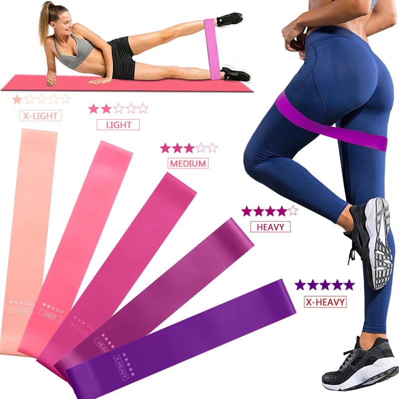 

1pc Yoga Resistance Bands Indoor Outdoor Fitness Equipment Squats and Hips Pilates Sports Training Exercise Elastic Band 5 Color