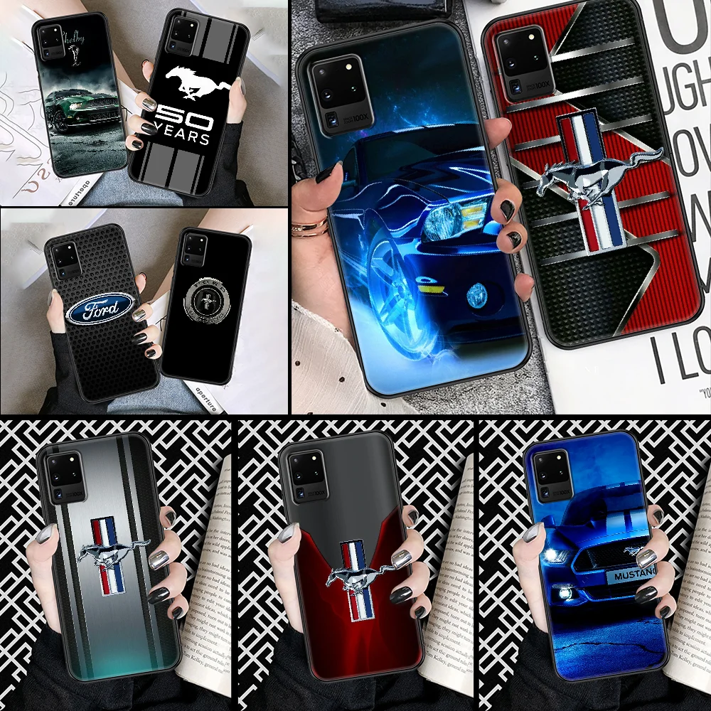 Спортивный автомобильный чехол Mustang для телефона Samsung Galaxy Note 4 8 9 10 20 S8 S9 S10 S10E S20 Plus