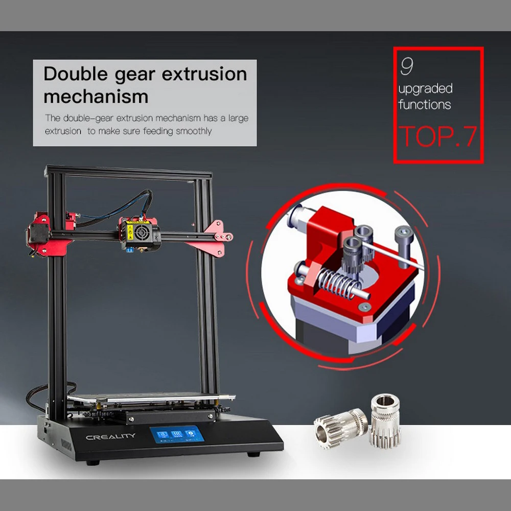 3D Автоматическое выравнивание CR-10S профессиональный принтер с сенсорным ЖК-дисплеем двойной экструзионный копировальный принтер