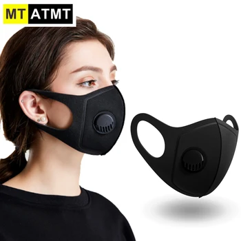 

Black Anti Dust Mask PM2.5 Breathing Filter Valve Face Mouth Masks Reusable Mouth Cover Anti Fog Haze Respirator Men Women