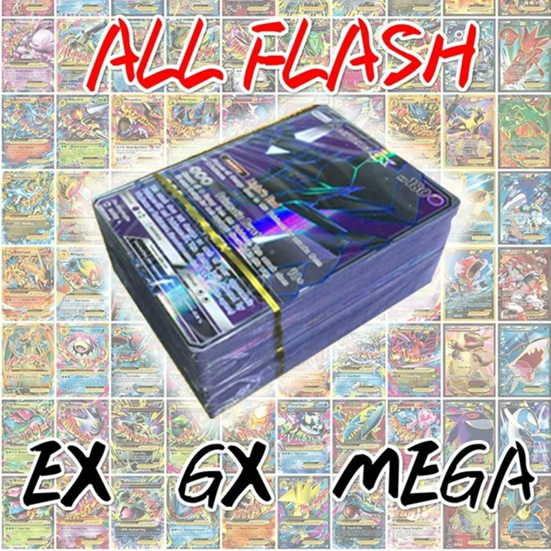 

20-100 Pcs Pokemon Cards GX MEGA Sun and Moon Battle Carte Trading Cards Trainer Card Falsh Board Game