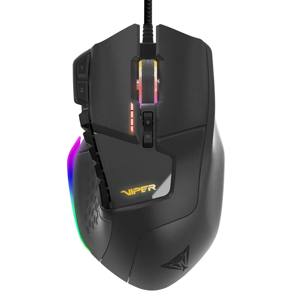 Мышь Patriot Viper V570 Blackout Edition PV570LUXWAK лазерная, 12000 dpi, подсветка RGB цвет: черный