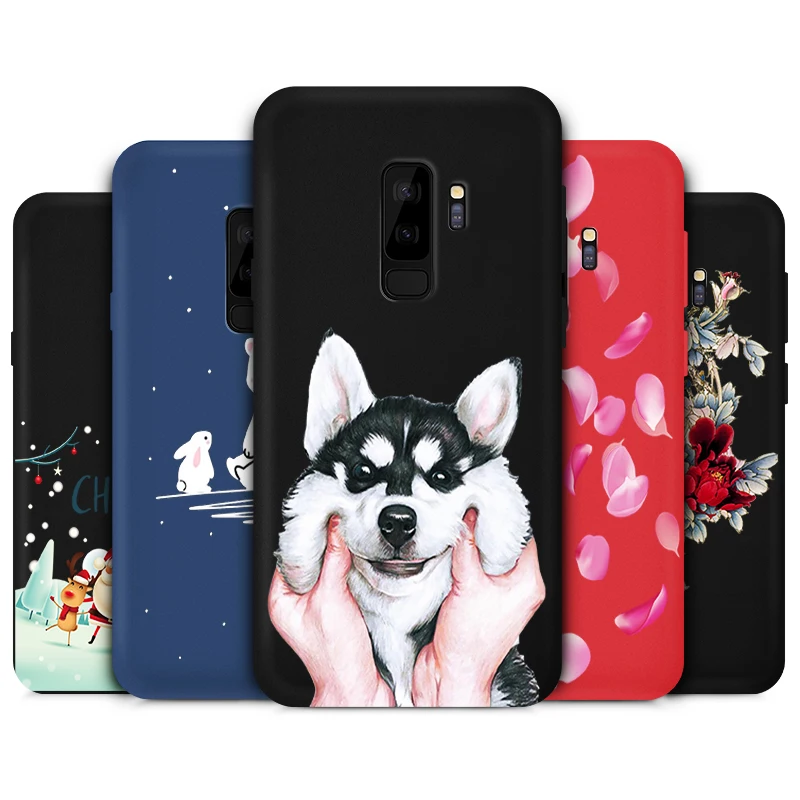 for Samsung Galaxy S8 S9 Plus S6 S7 Edge Color Matte Shell TPU Soft Silicon Back Cover Xiaomi Mi 9 SE Black Phone Case | Мобильные