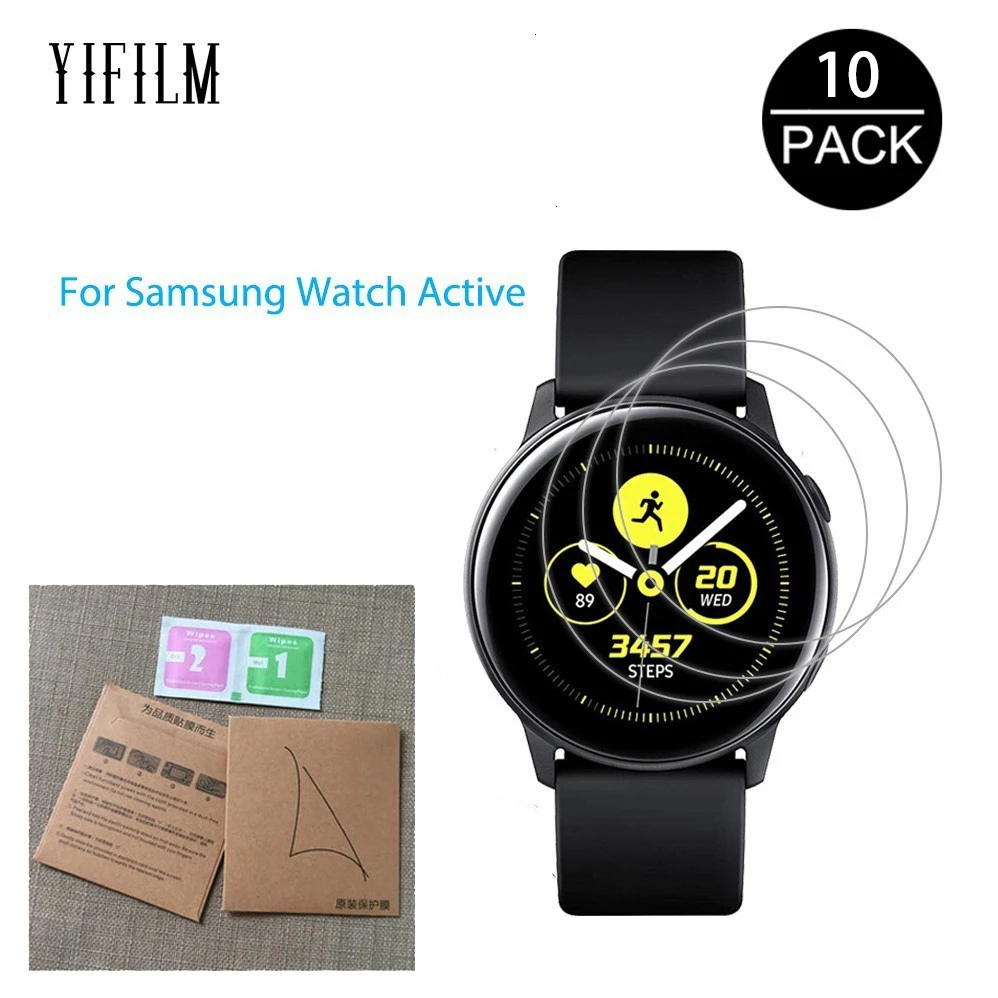 10 упаковок для samsung Galaxy Watch Active Active2 40 мм 44 мм Смарт-часы 5H нано Взрывозащищенная защита экрана HD Противоударная пленка