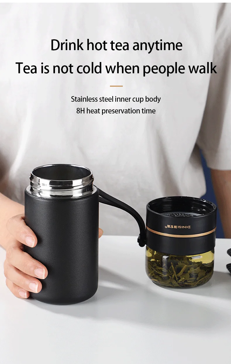 GOURDE BIDON,Dark blue-350ml (12oz)--Tasse à vin isotherme de 12OZ avec