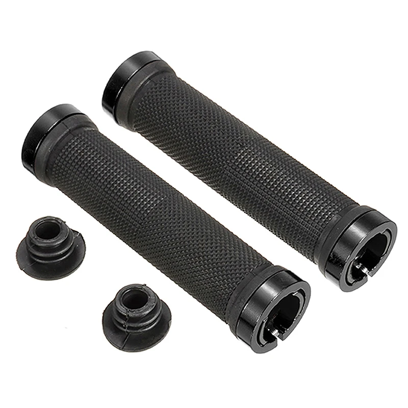 1 Pair Bicycle Handlebar Grips Cover MTB Mountain Bicycle Handlebar Grips Lock-on Fixed Gear Rubber Bike Grips Cycling Parts