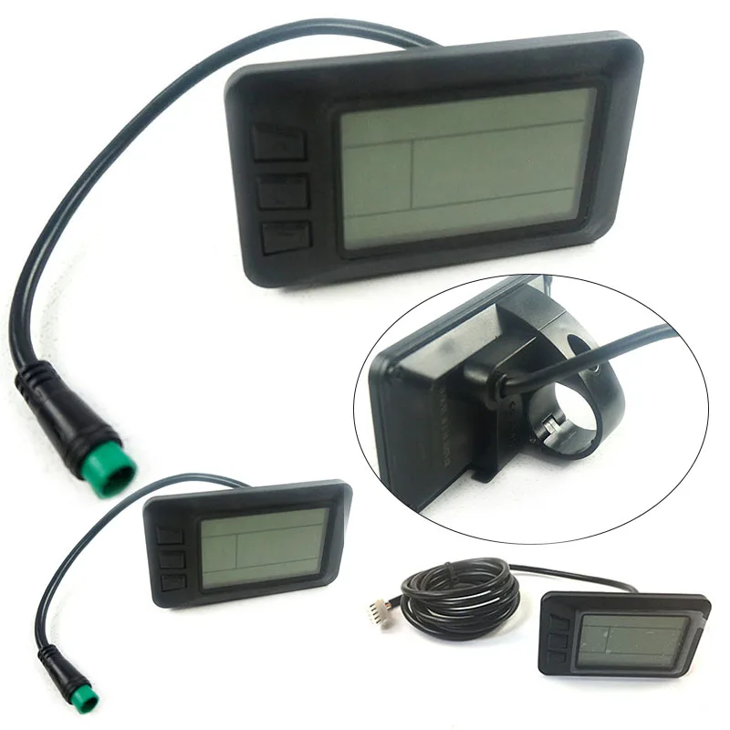  Bicicleta Eléctrica KT LCD7 pantalla USB Panel de plástico para meterciclismo de 5 pines conector d