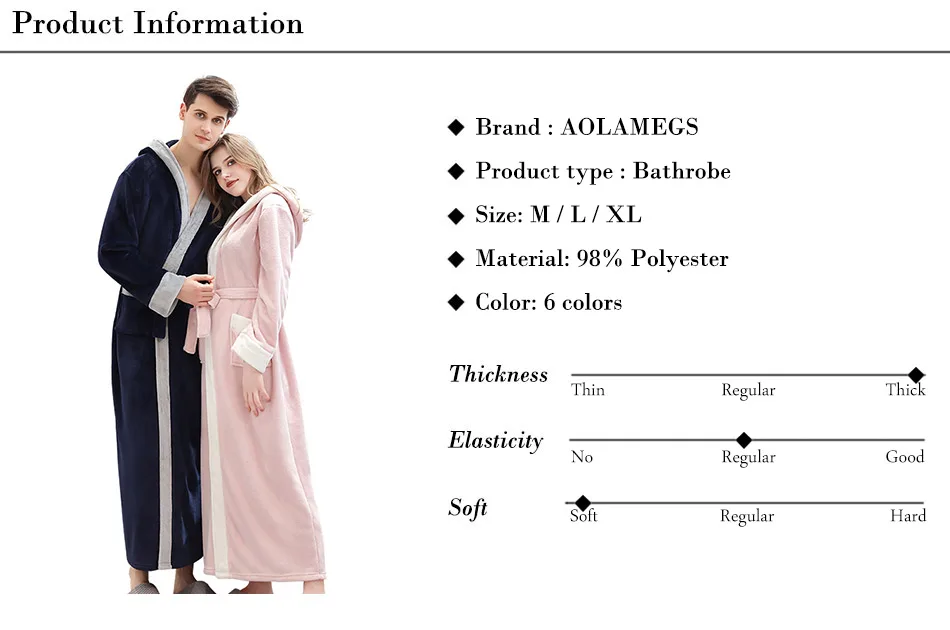 Aolamegs, мужской халат, большие карманы, фланелевый, с капюшоном, ночная рубашка, одежда для сна, уютный, теплый, продвинутый, мешковатый, для беременных, длинный халат, пара пижам