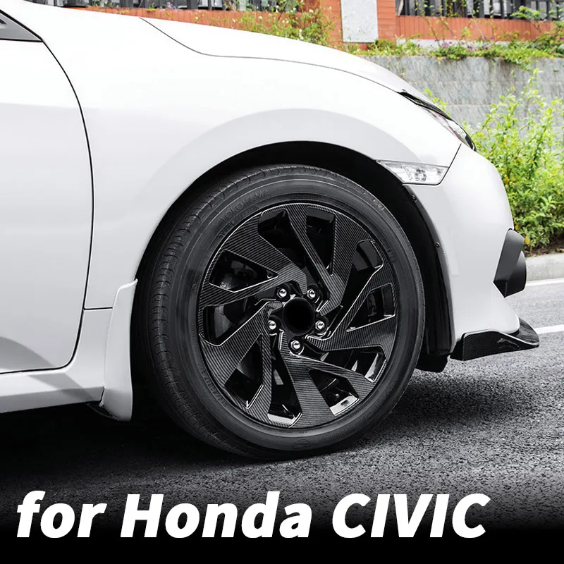 ABS углеродное волокно колесо для установки декоративная рамка фитинг Honda Civic 10 2017