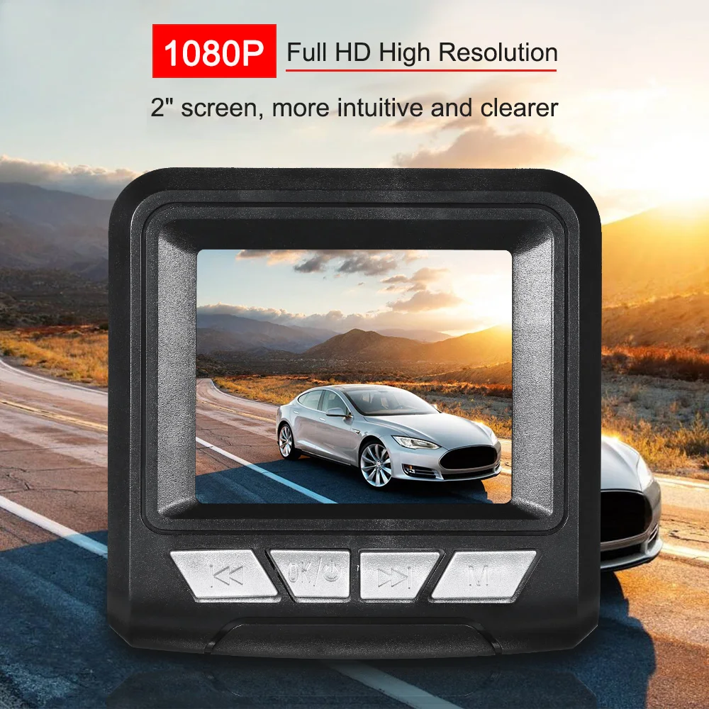 

FHD 1080P Dash Cam Car DVRs Camera Recorder Dashcam 2" Screen 170° Wide Angle G-Sensor Motion Detection Car Camera with Micro Sd