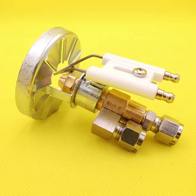 Small Burner Ignition System Brass Siphon Air Atomizing Oil Burner Nozzle Ceramic Igniter Air Swirler of Burner for Waste Oil