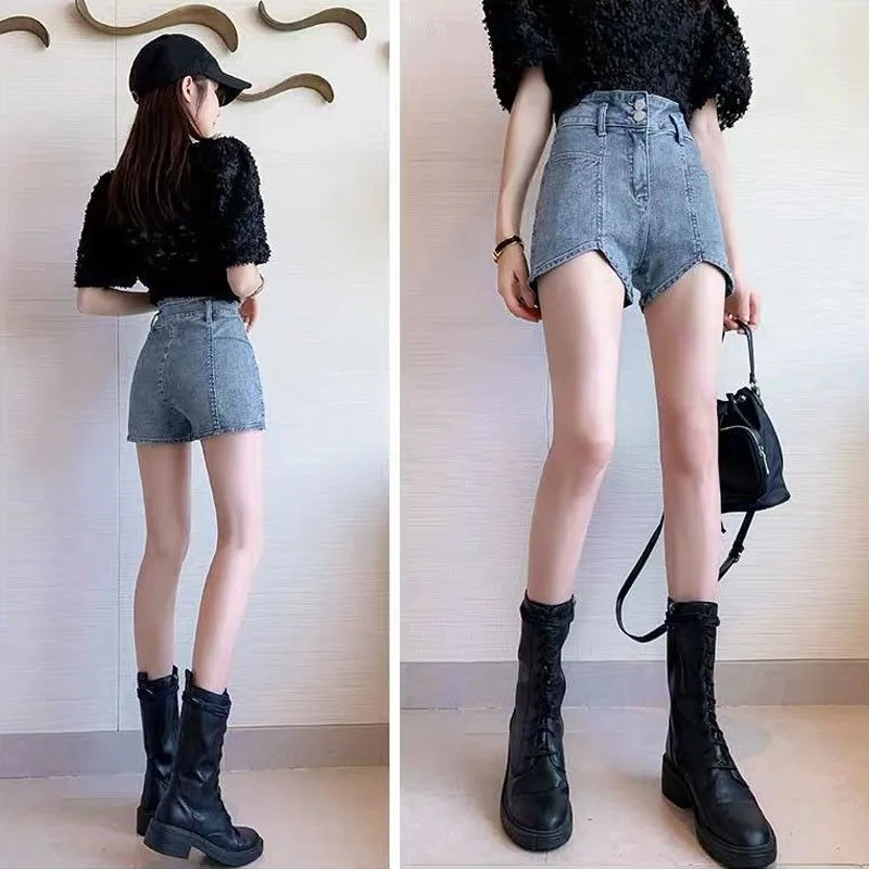 Women's British Fashion Versatile Denim Shorts, Versatile, Loose, Thin, Lady Cowboy Pants, New, 2023