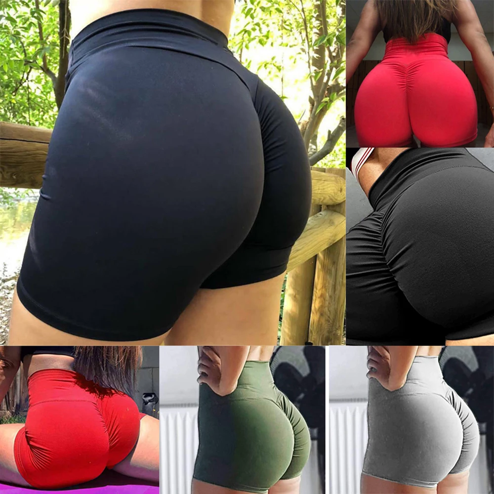 Womens High Waisted Bottom Scrunch Leggings Ruched Yoga Pants Push up Butt Lift Trousers Workout 