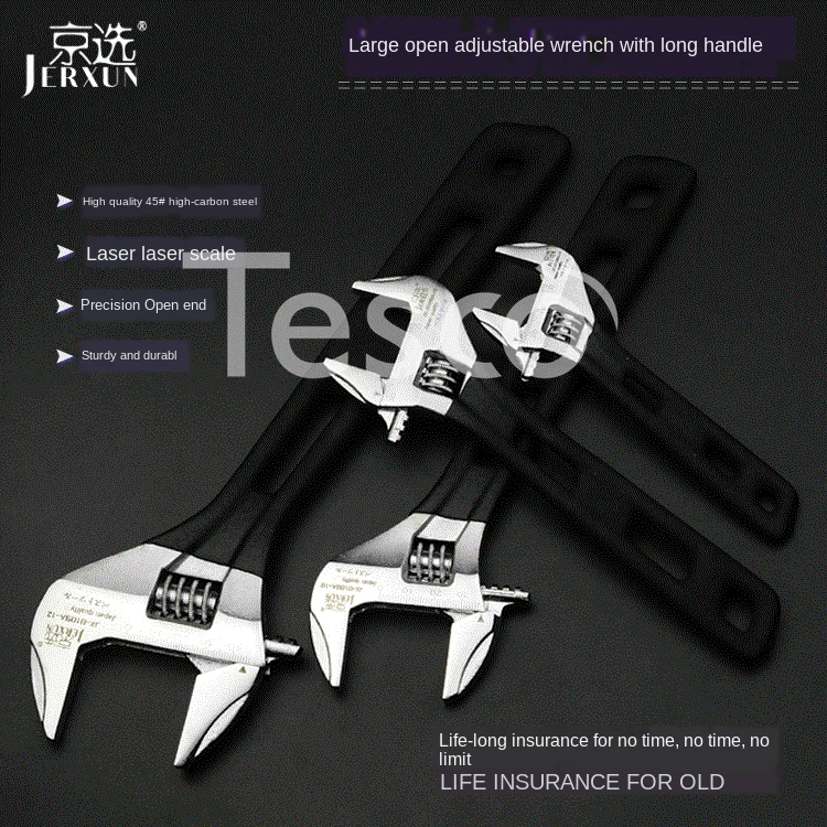 

Multifunctional active large opening wrench universal fast movable board