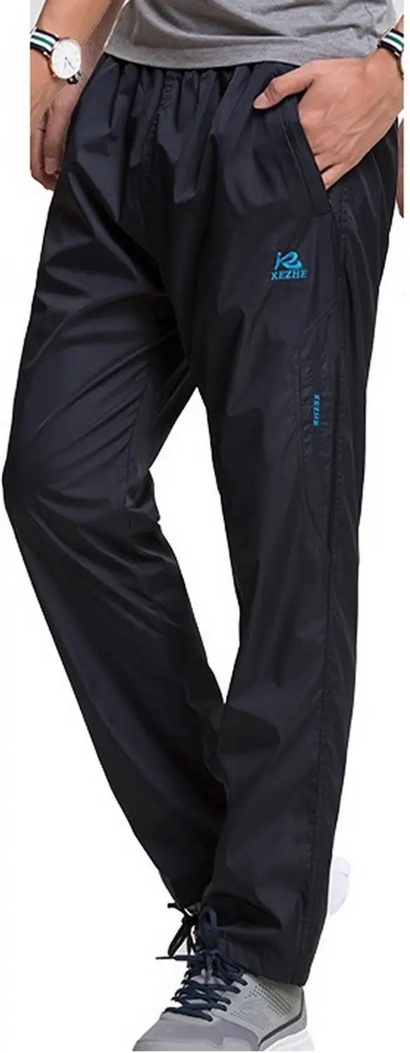 New Autumn Winter Warm Fleece Pants Mens Thick Wool Trousers Man's Elastic Waist Heavyweight Pants Male With Zipper Pocket - Цвет: K12Navy