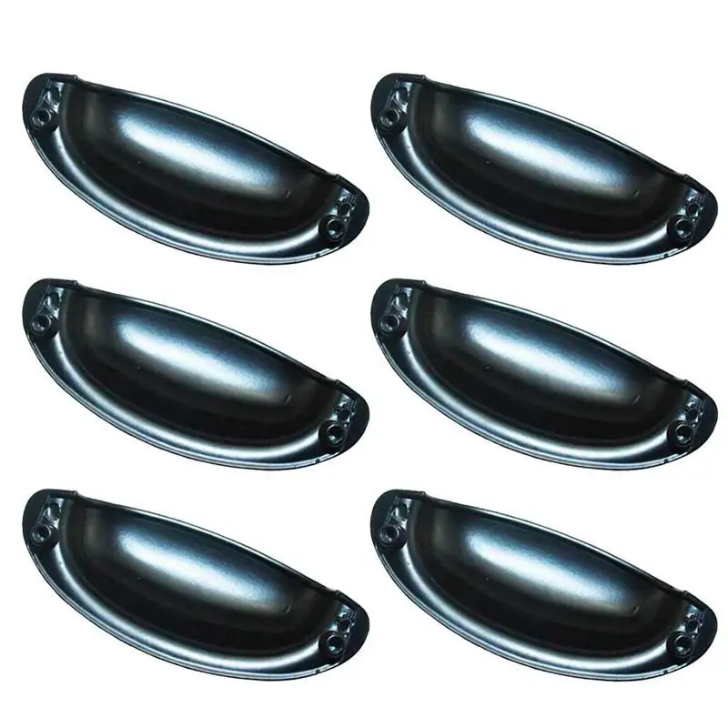 Горячая XD-6pcs, черный корпус, цинковый сплав, ручка, дверной Шкаф Ящики сервант, кнопка для шкафа, кассовый ящик, тяга+ 12 шт Screw-108x40mm