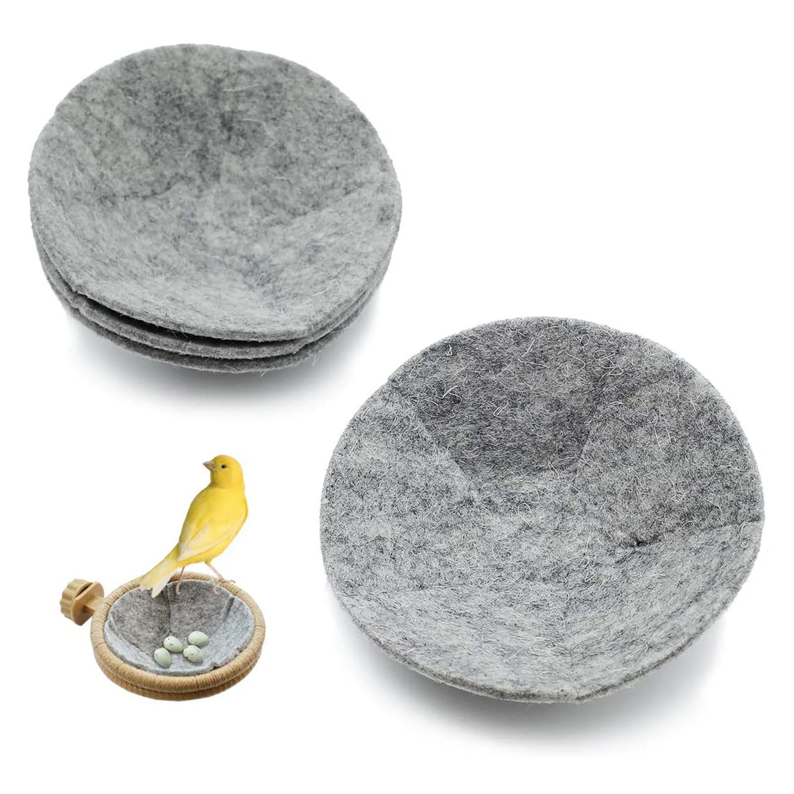 2PCS Canary Finch Bird Nesting Felt Pad Bird Nest Sleeping Mat Nest Accessories Bird Nest