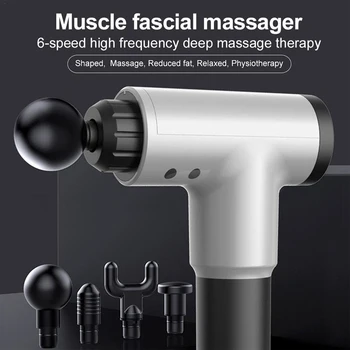 

3300r/min Electric Massage Gun Muscle Relaxation Vibration Fascial Useful Massager Gun Fitness Equipment Noise Reduction Design