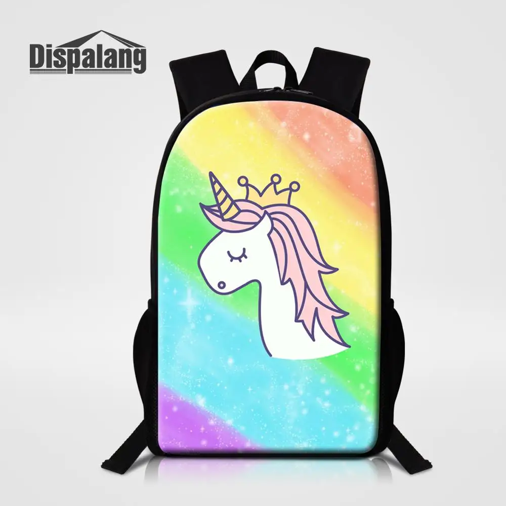 Sac A Dos Единорог единорог мультфильм животных для женщин Девушка Рюкзак для школы 16 дюймов Начальная студентка Bookbag дети рюкзак Mochilas - Цвет: Backpack15