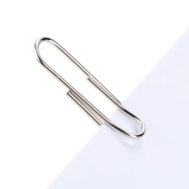 3 boxes 100pcs each box paper clip metal nickel plated paper clip 3#100 paper clip office supplies stationery deli 0018