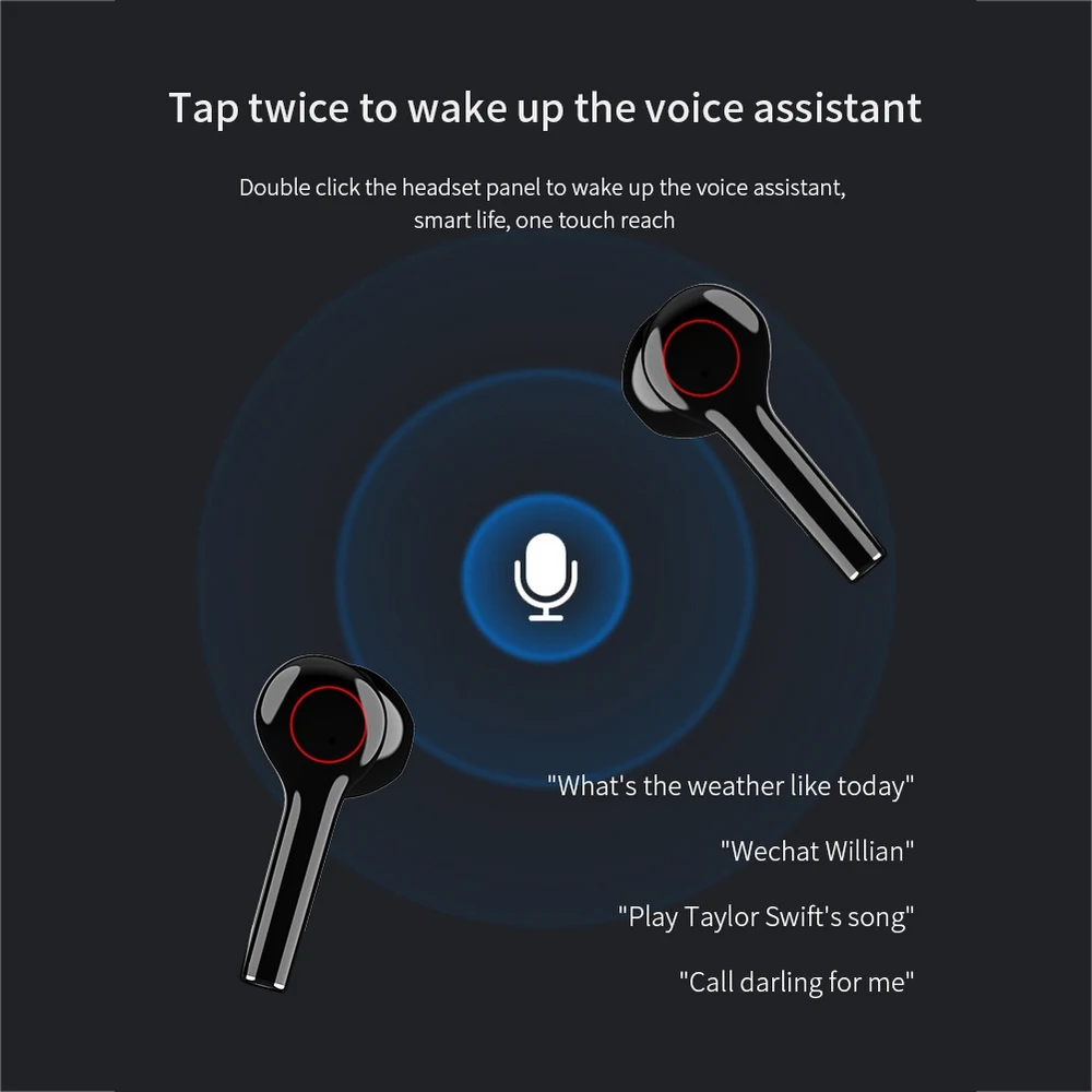 Bluetooth Earphone Semi-in-ear Wireless TWS Dual Connection Headphone Hall Magnetic Earbuds with Microphone Headset Earphones