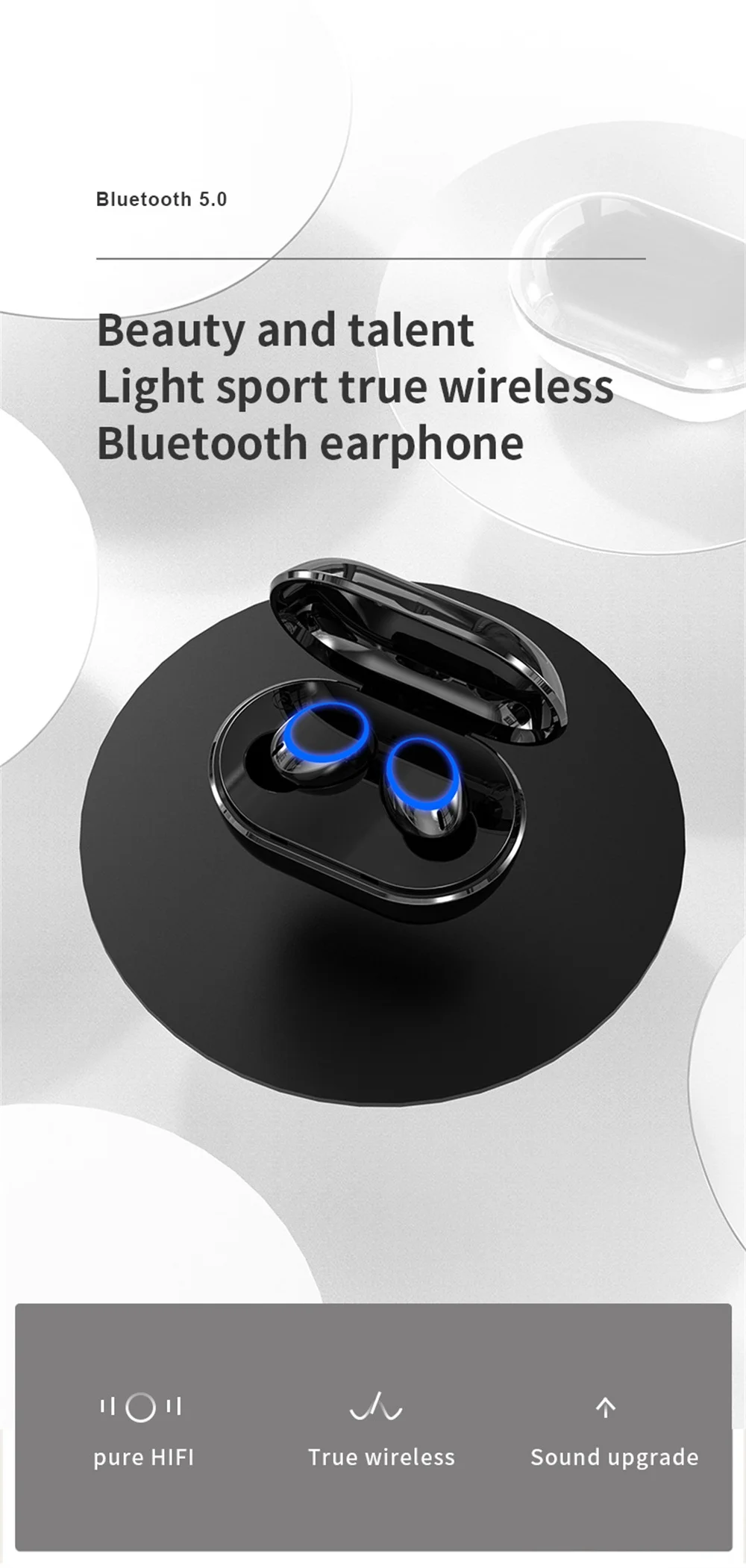 Наушники с Bluetooth последней модели беспроводные наушники 5,0 спортивные наушники игры слушать музыку встроенный микрофон телефонная гарнитура