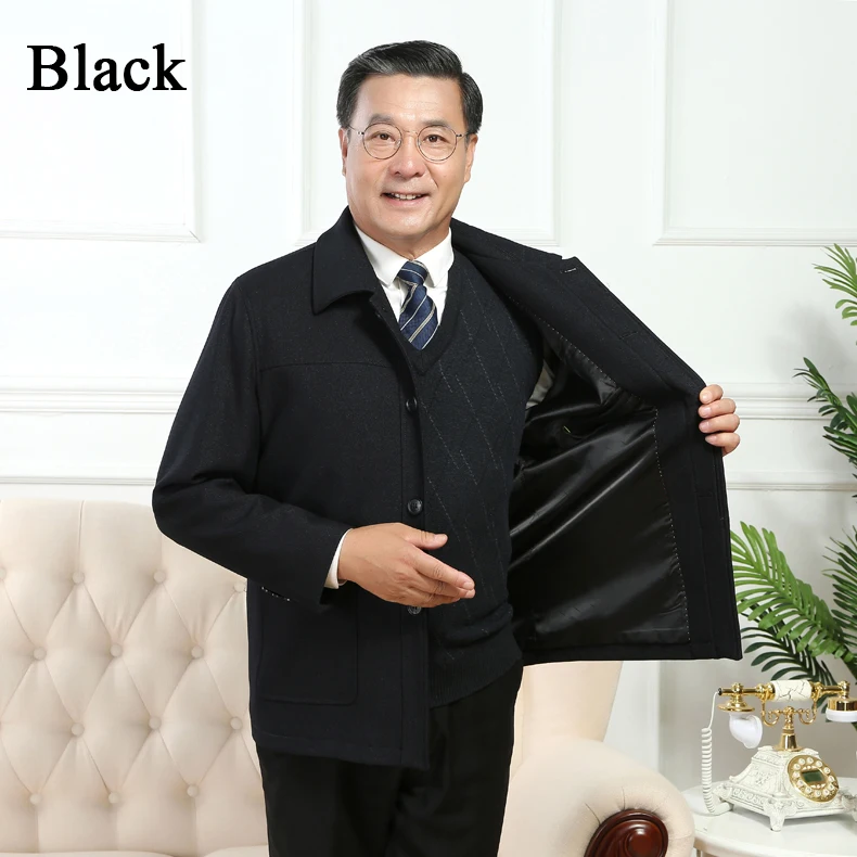 Mu Yuan Yang Autumn And Winter New Lapel Men's Casual Zipper Warm Jacket Thick Coat Loose Fit Size M-4XL Drop Shipping