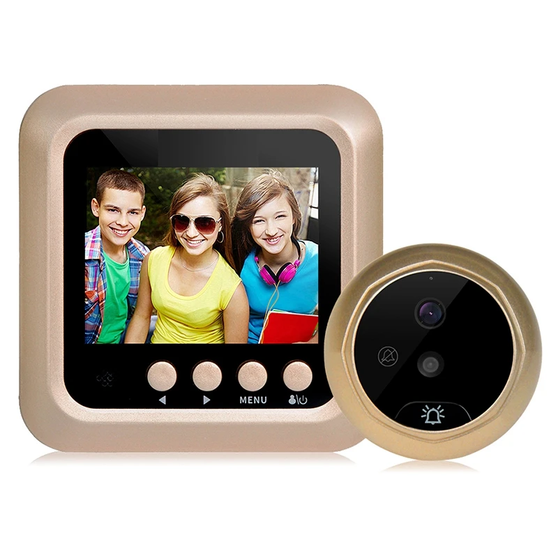 

NEW-2.4Inch Lcd Color Screen 160 Degrees Ir Night Door Peephole Camera Photo/Video Recording Digital Door Camera