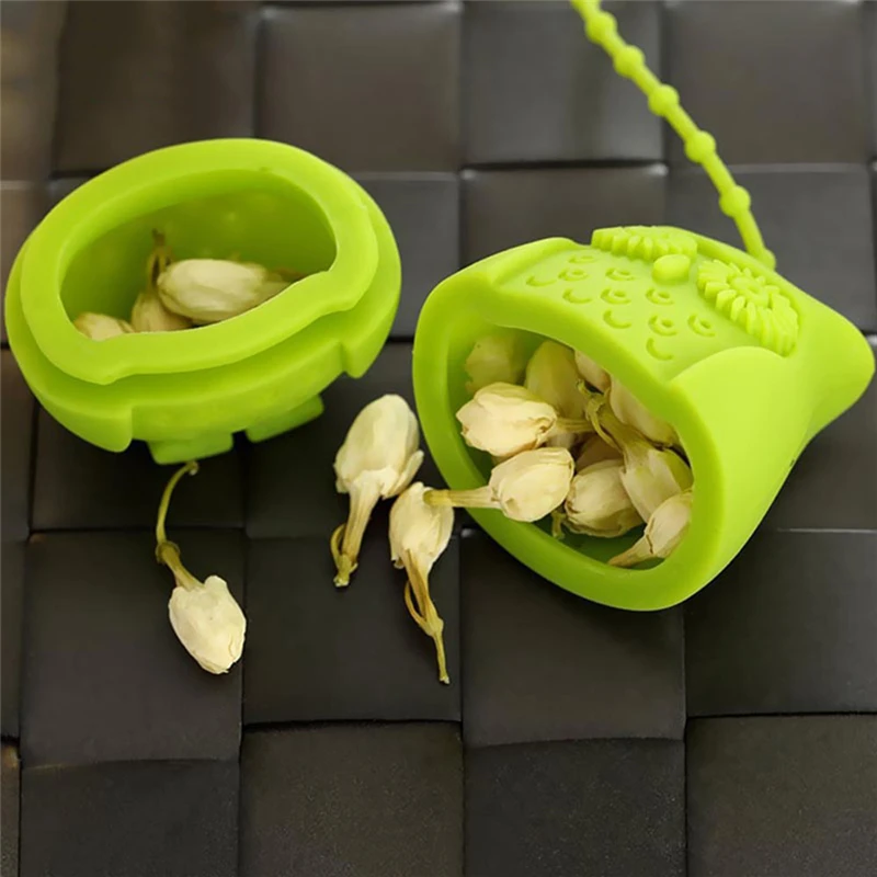 Creative Cute Owl Tea Strainer Tea Bags Food Grade Silicone loose-leaf Tea Infuser Filter Diffuser Fun Cartoon Tea Accessories