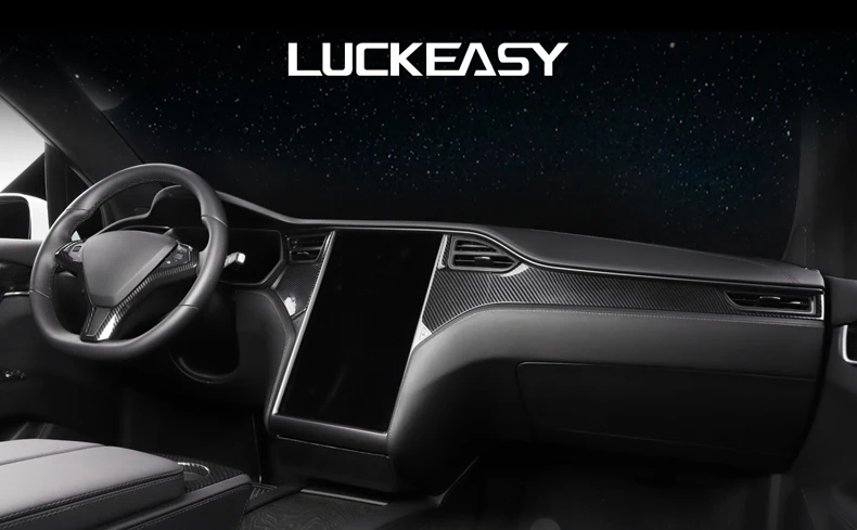 LUCKEASY автомобиля ABS центральный контрольный прибор декоративная заплатка для Tesla модель X- украшение защиты 3 шт./компл