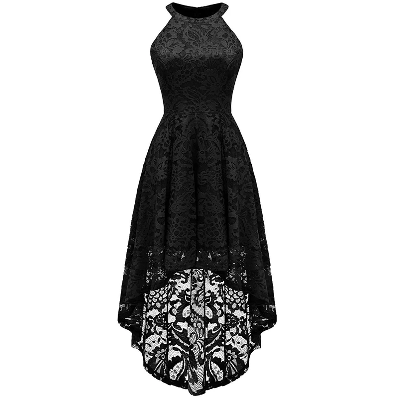 Halter pescoço preto laço vestidos de baile