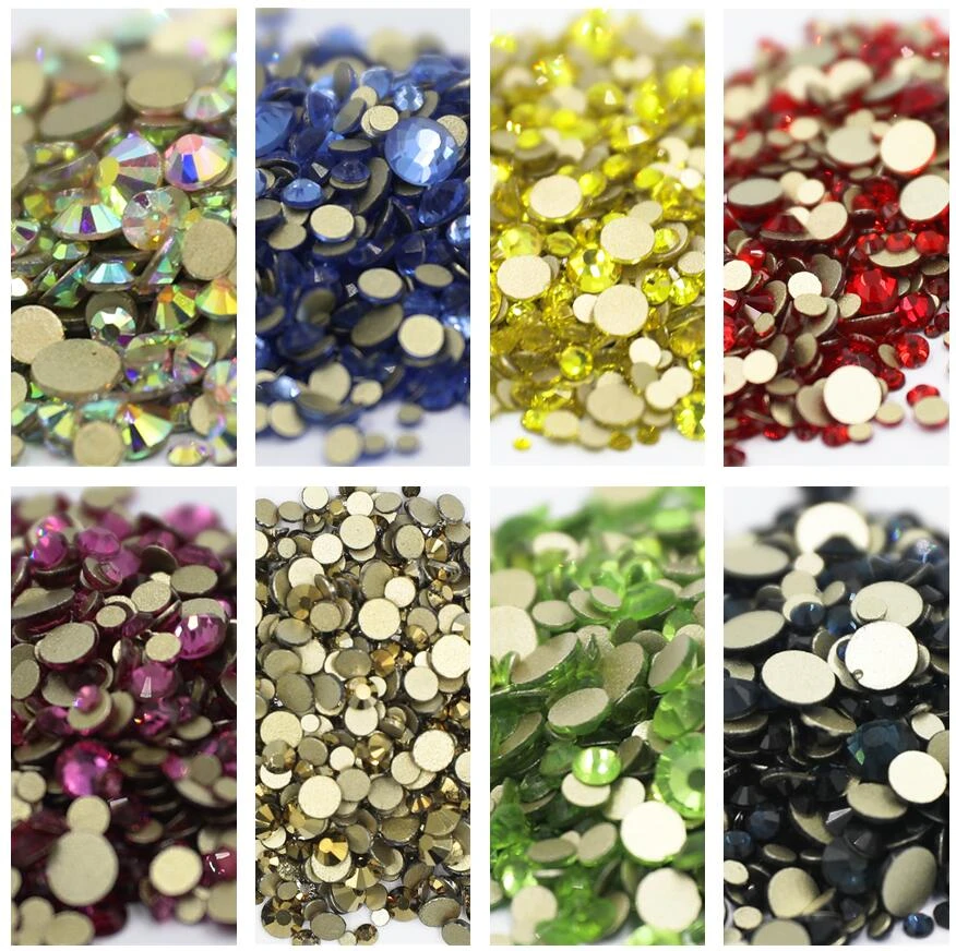 Hotfix Rhinestones - SS30 6.5mm Gold Flat Back Crystals, 576 Pieces, For DIY Clothing, Shoes, Tumblers Decoration - View #7