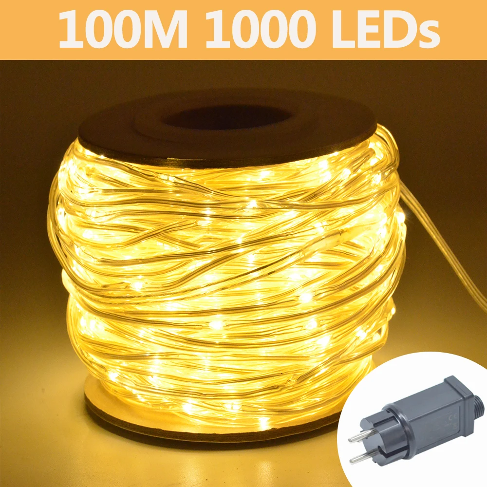 LED String Lights IP65 Waterproof 10m 20m 30m 50m 100m for outdoor indoor Wedding Mariage Curtain Christmas Garland Decoration