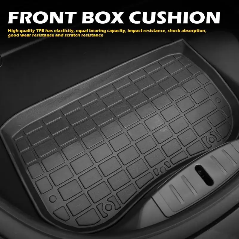 ТПЭ черного цвета резиновый коврик для переднего багажника Frunk Cargo Liner Protector Anti Slip