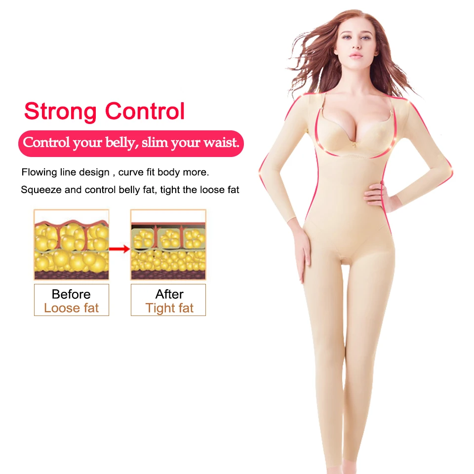 spanx shorts Women Full Body Shapewear Bodysuit Seamless Slimming Long Bodysuit Underwear Tummy Compression Shaper Weight Loss Corrective best shapewear for tummy and waist