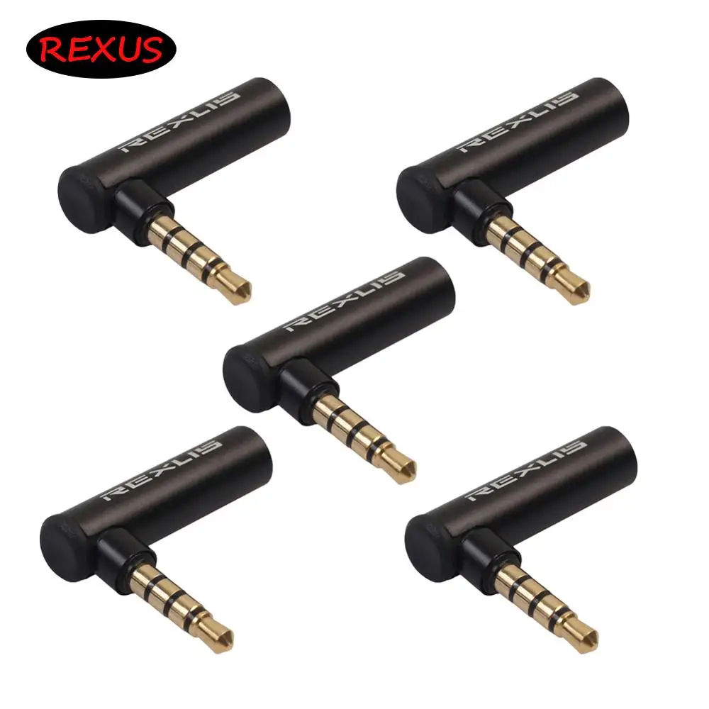 5 Pcs 90 Degree Right Angled 3.5mm Male To Female Audio Converter Adapter Connector L Type Stereo Earphone Microphone Plug | Электроника
