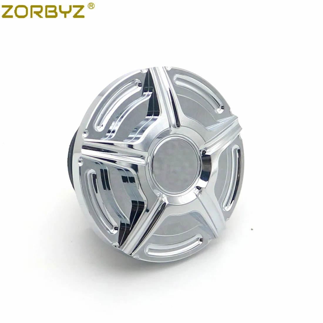 ZORBYZ мотоцикл черный/хром CNC кромка резки вентилируемый газовый бак крышка топливная Крышка для Harley Sportster Road King Softail - Цвет: Chrome