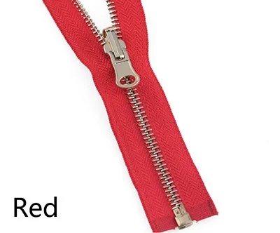 Красный Meetee 2 шт. 60-150 см 5# металлическая вращающаяся застежка-молния с открытым концом для пуховика двусторонняя молния голова пошив одежды «сделай сам» Аксессуары - Цвет: Красный