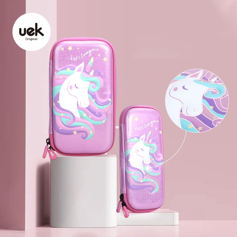Школьные принадлежности Uek Kawai чехол для карандашей девочек косметики единорог