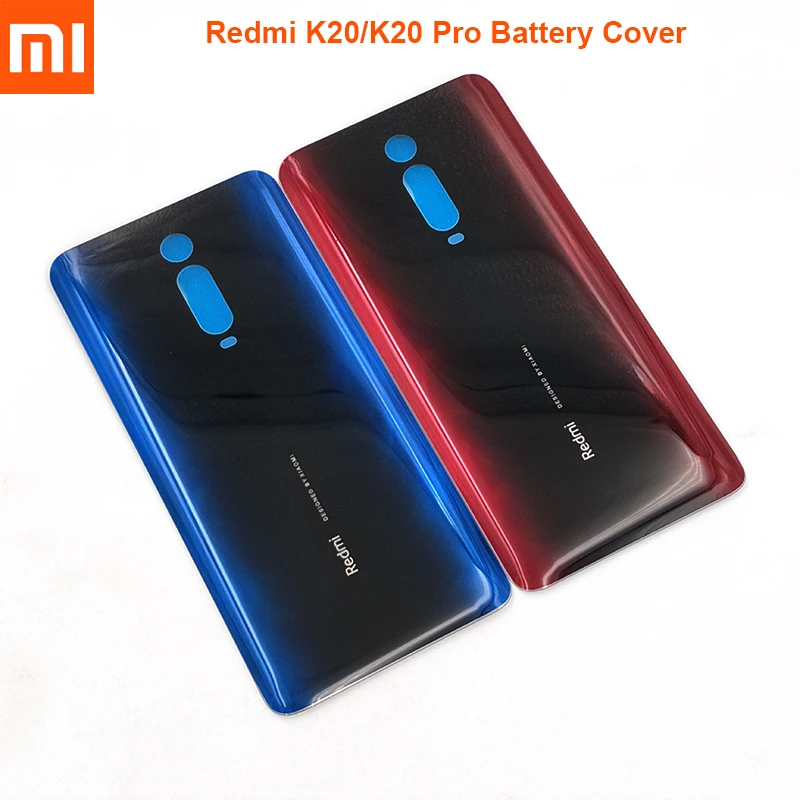 

100% Redmi K20 Pro Original Glass Back Housing Battery Cover 6.39'' Replace Part For Redmi K20/K20 Pro Rear Door Case With Logo