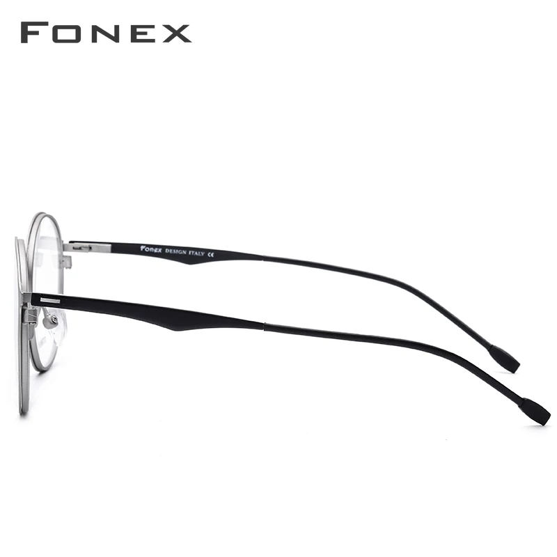 Мужские и женские ультралегкие круглые очки FONEX для близорукости по рецепту|frame