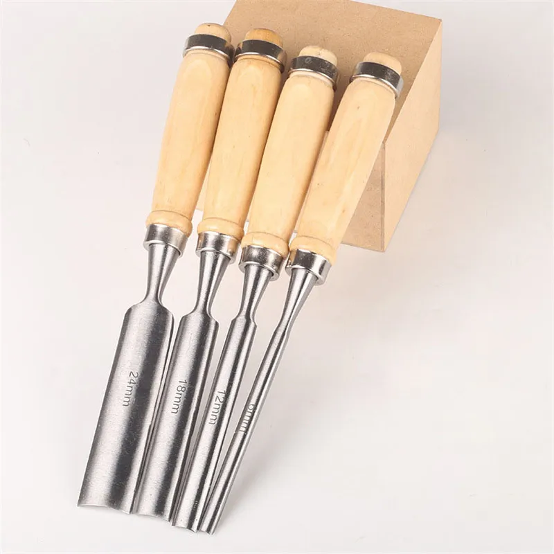 

4Pcs Semicircular Chisel Carving Chisel Woodworking Carving Knife Wood Carving Chisels Wood Gouge Woodworking Chisel Tool Set